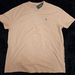 Ralph Lauren Soft Pink V-Neck Tee